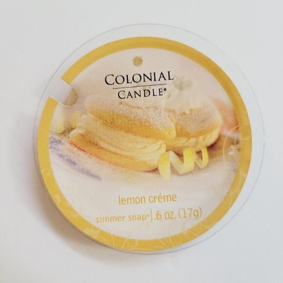Colonial Candle Wax Simmer Snaps x4 Lemon Creme Discontinued Scent VHTF - Picture 2 of 3